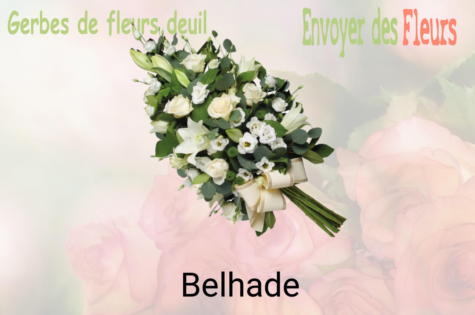 Gerbe de fleurs de deuil livrée à Belhade
